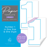 Number 1 - Large Print/Digital Template Bundle