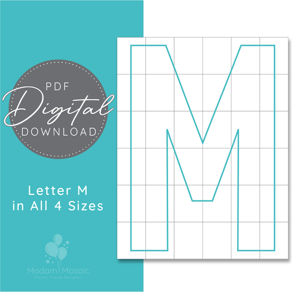 Letter M - Digital Mosaic Template