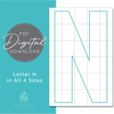 Letter N - Digital Mosaic Template