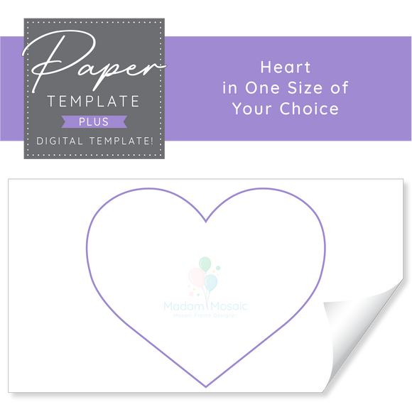 Heart - Large Print/Digital Template Bundle