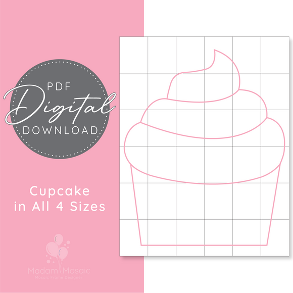 Cupcake - Digital Mosaic Template