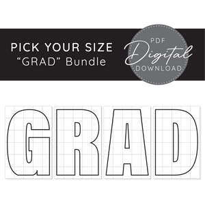 GRAD Bundle, Pick Your Size! - Digital Mosaic Template Bundle
