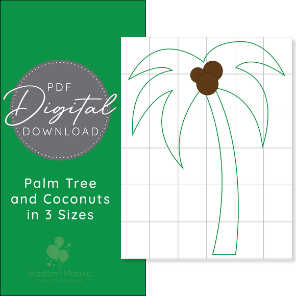 Palm Tree - Digital Mosaic Template