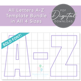 All Bold Letters, All Sizes - Digital Mosaic Template Bundle