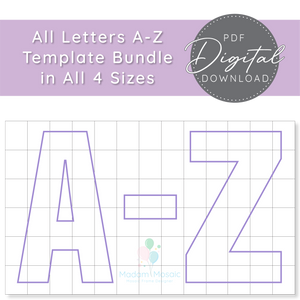 All Letters, All Sizes - Digital Mosaic Template Bundle