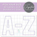 All Letters, Pick Your Size! - Digital Mosaic Template Bundle