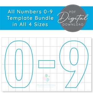 All Numbers, All Sizes - Digital Mosaic Template Bundle