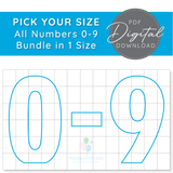 All Numbers, Pick Your Size! - Digital Mosaic Template Bundle