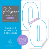 Number 0 - Large Print/Digital Template Bundle