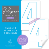 Number 4 - Large Print/Digital Template Bundle