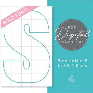 Bold Letter S - Digital Mosaic Template