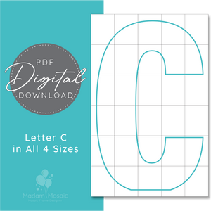 Letter C - Digital Mosaic Template