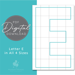 Letter E - Digital Mosaic Template