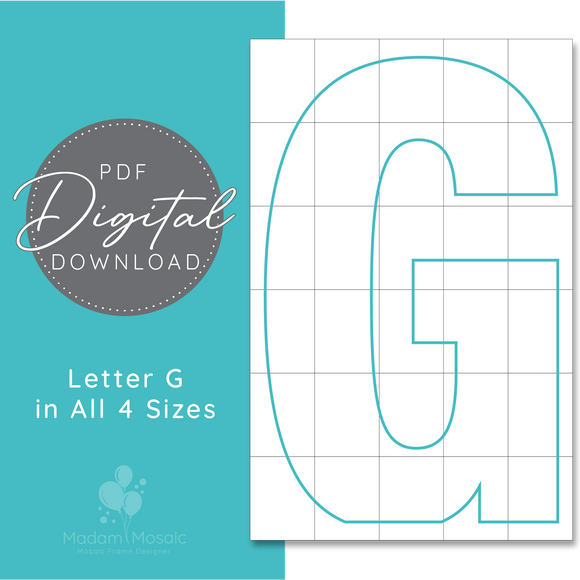Letter G - Digital Mosaic Template