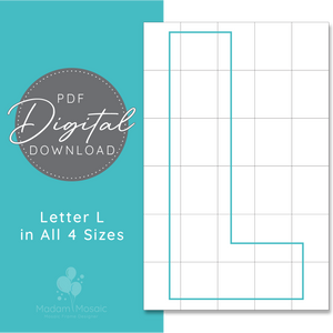 Letter L - Digital Mosaic Template