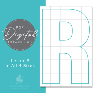 Letter R - Digital Mosaic Template