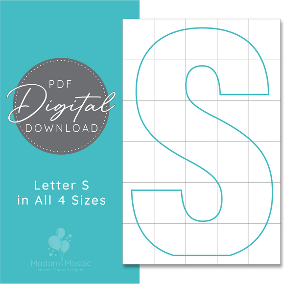 Letter S - Digital Mosaic Template