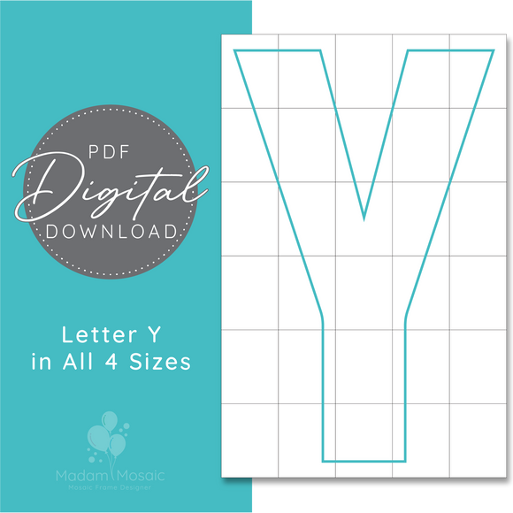 Letter Y - Digital Mosaic Template