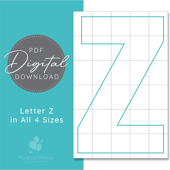 Letter Z - Digital Mosaic Template