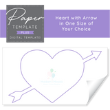 Heart with Arrow - Large Print/Digital Template Bundle