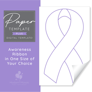 Awareness Ribbon - Large Print/Digital Template Bundle