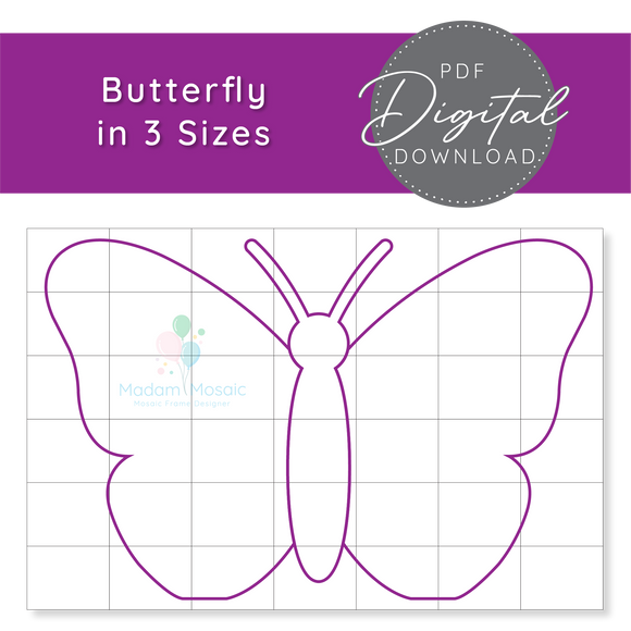 Butterfly - Digital Mosaic Template
