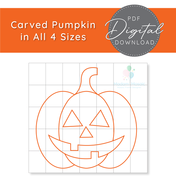Carved Pumpkin - Digital Mosaic Template