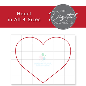 Heart - Digital Mosaic Template