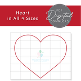 Heart - Digital Mosaic Template