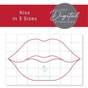 Kiss/Lips - Digital Mosaic Template
