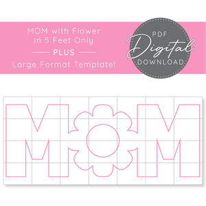MOM with Flower - Digital Mosaic Template