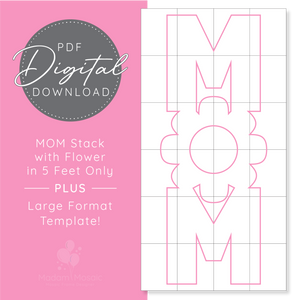 MOM Stack with Flower - Digital Mosaic Template