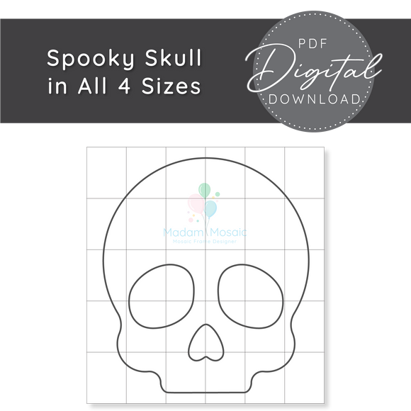 Spooky Skull - Digital Mosaic Template