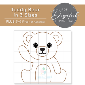 Teddy Bear - Digital Mosaic Template