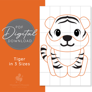Tiger - Digital Mosaic Template
